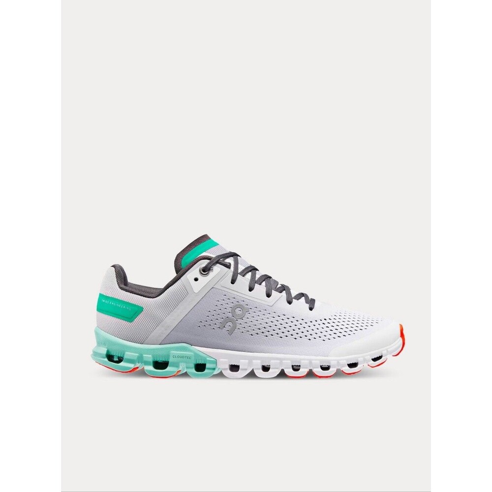 On Cloudflow Glacier Creek Womens 8.5 Running Mint Green Grey Orange 35.98208